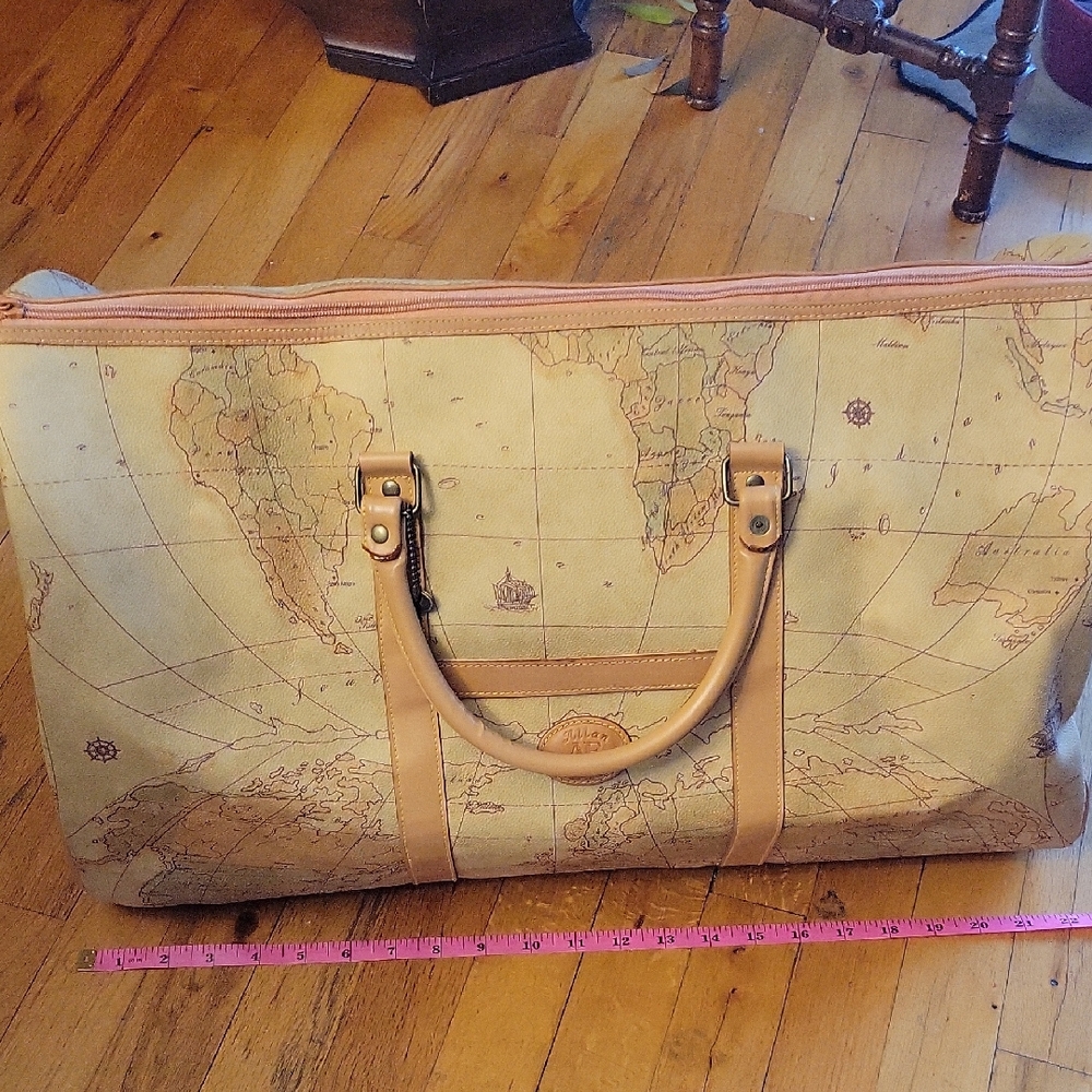 Vintage Allen Edward Map Print Travel Bag